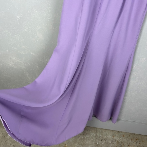 Bella Bridesmaids size 16R maxi dress BB122 pale purple P537 side slit NEW - Picture 10 of 14